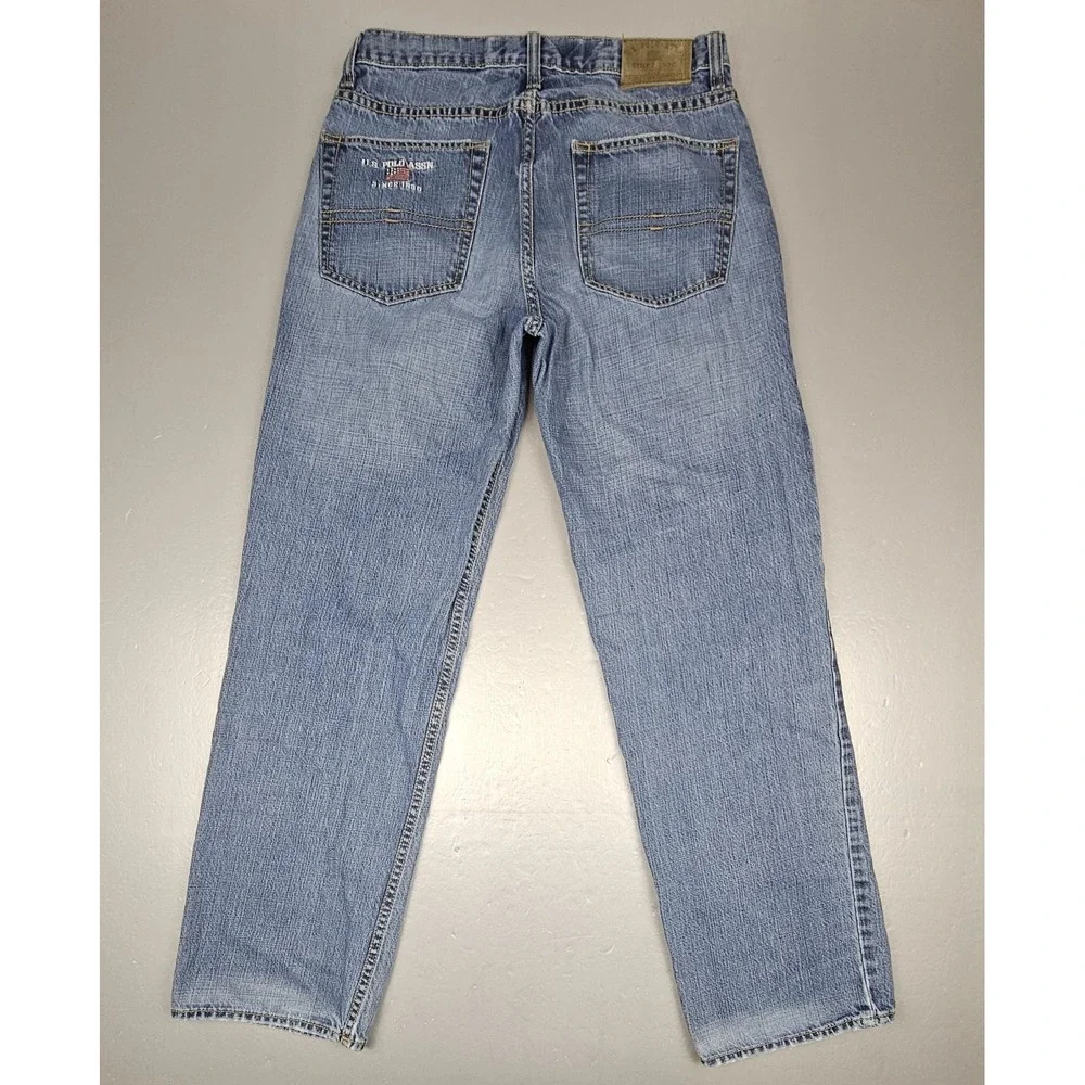 US‎ Polo Assn Jeans Men 32x32. Vintage Blue Baggy Denim Y2K 90's Embroidered